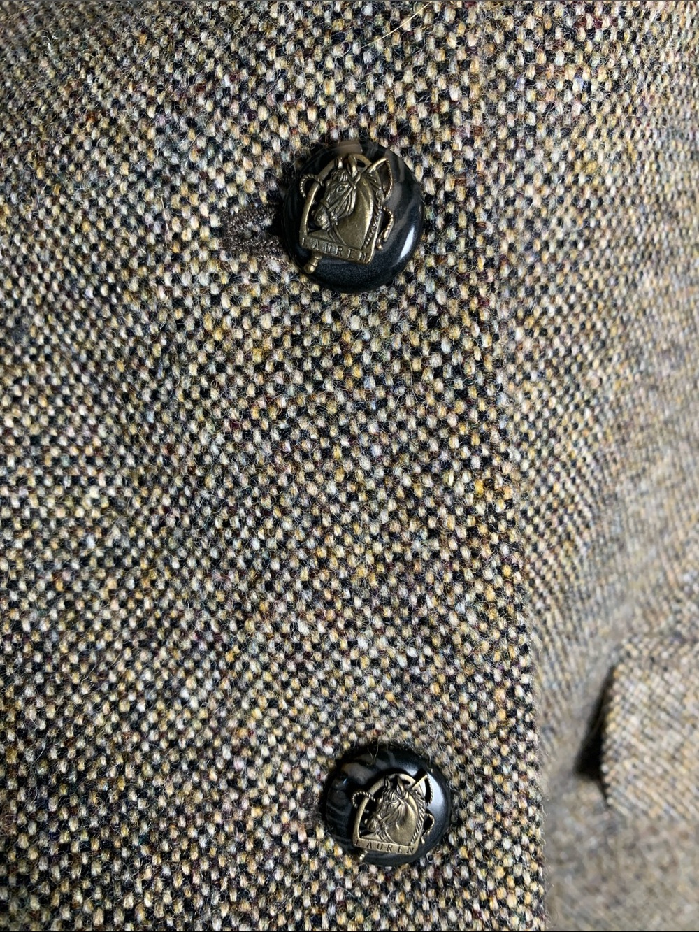 Lauren Ralph Lauren Brown 100% Wool Blazer with Suede Collar - Picture 3 of 7